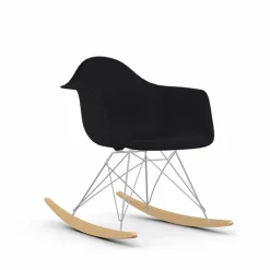 Eames Plastic Armchair RE RAR gungstol 12 deep black-chrome-golden maple