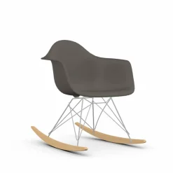 Eames Plastic Armchair RE RAR gungstol 56 granite grey-chrome-golden maple
