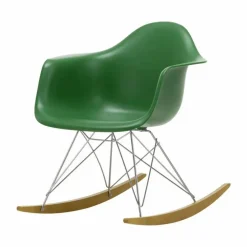 Eames Plastic Armchair RE RAR gungstol 17 emerald -chrome-golden maple