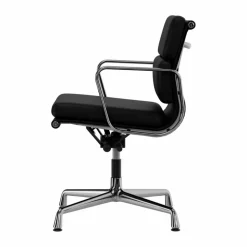 EA 231 Soft Pad Chair kontorsstol felt glides 66 nero leather L20-chrome