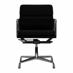 EA 231 Soft Pad Chair kontorsstol felt glides 66 nero leather L50-chrome