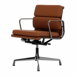 EA 231 Soft Pad Chair kontorsstol felt glides 97 cognac leather L20-polished
