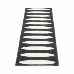 Ella gångmatta black/vanilla 70x225 cm