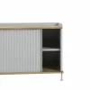Enfold Low sideboard Black-Oak-Metal
