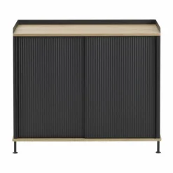 Enfold sideboard 100x45x85 cm Laquered oak-anthracite black
