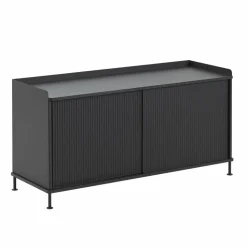 Enfold sidobord lågt 125x45x63 cm Black-Black