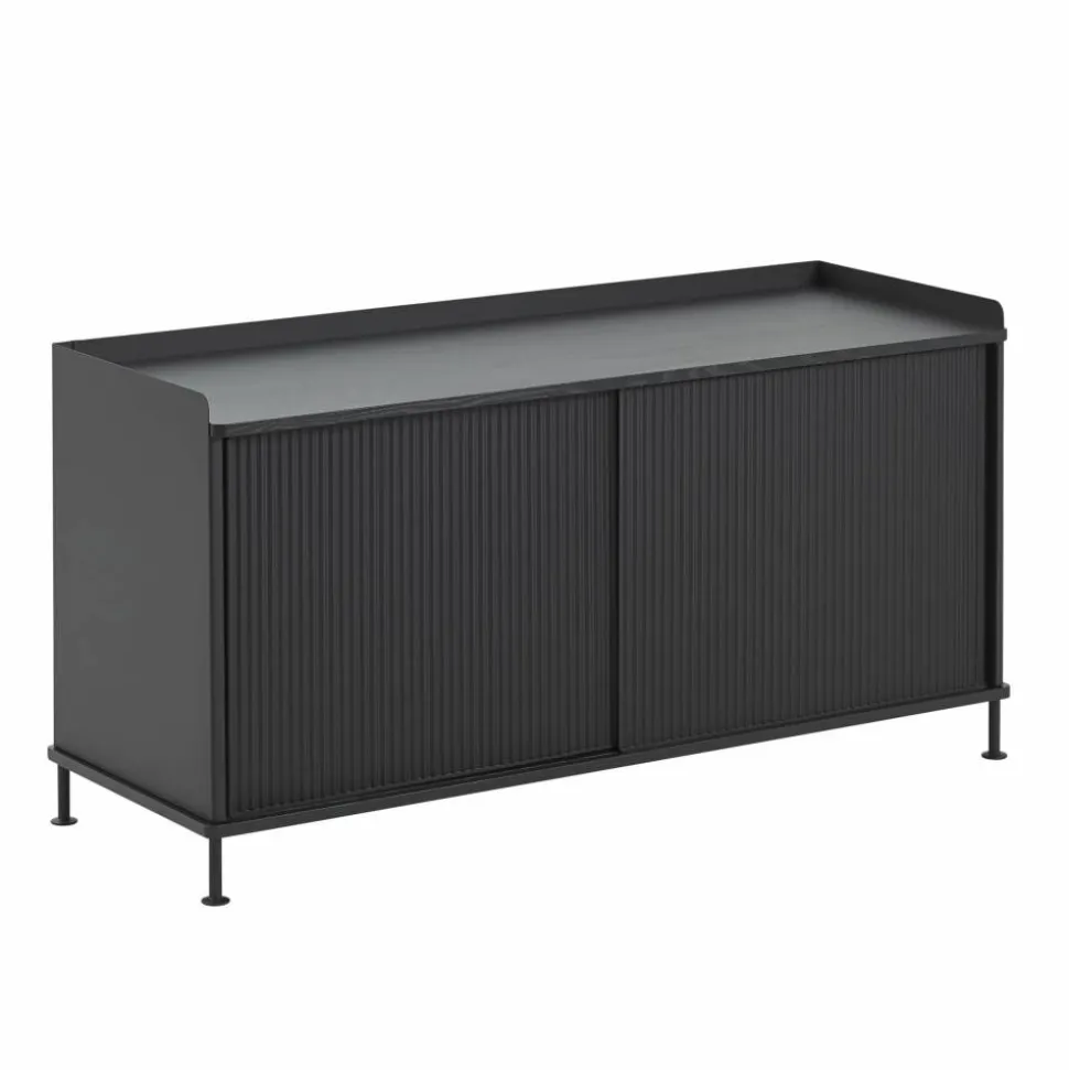 Enfold sidobord lågt 125x45x63 cm Black-Black