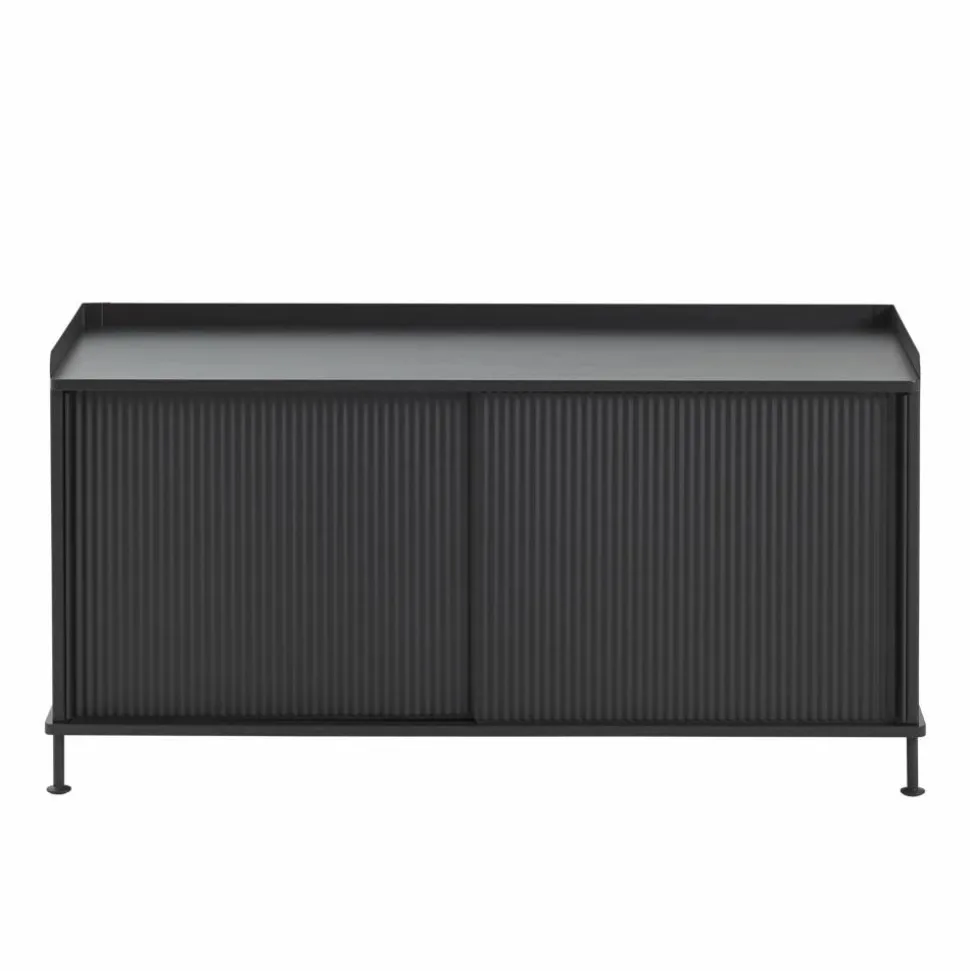 Enfold sidobord lågt 125x45x63 cm Black-Black