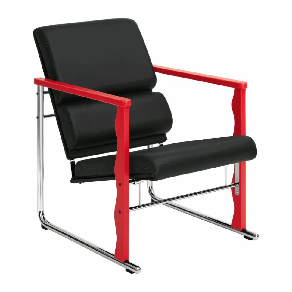 Experiment 503 loungefåtölj Red-black leather