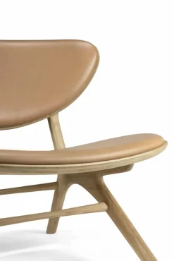 Eye loungefåtölj Lackerad ek-läder Sienna