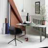 Fiber armchair swivel base with return kontorsstol Black-anthracite black base