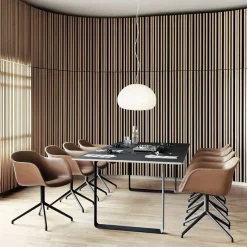 Fiber armchair swivel base with return kontorsstol Black-anthracite black base