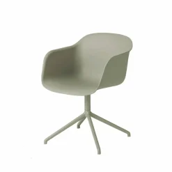Fiber armchair swivel base with return kontorsstol Dusty green