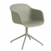 Fiber armchair swivel base kontorsstol Dusty green (plastic)
