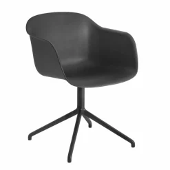 Fiber armchair swivel base kontorsstol Anthracite Black (plastic)