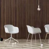 Fiber armchair swivel base with return kontorsstol White