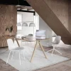 Fiber sidostol Natural white-White (plastic)