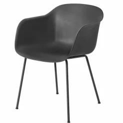 Fiber chair stol med armstöd Anthracite Black (plastic)