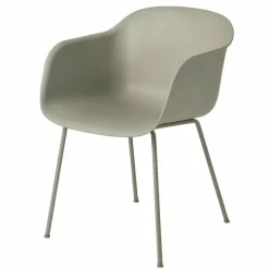 Fiber chair stol med armstöd Dusty green-Green (plastic)