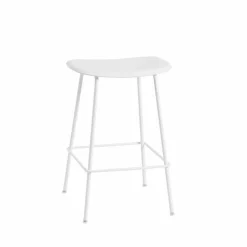 Fiber counter stol 65 cm Natural white-White