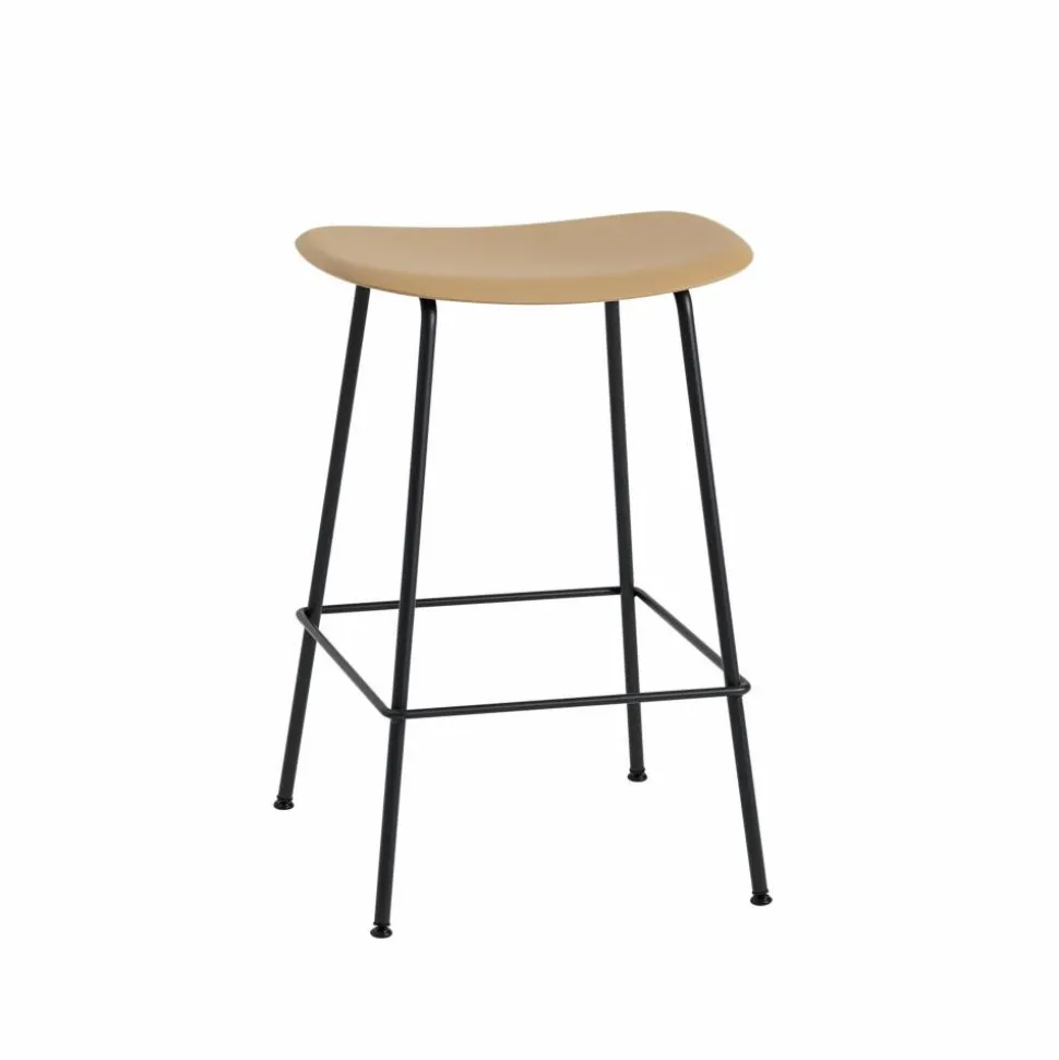 Fiber counter stol 65 cm Ochre-Black