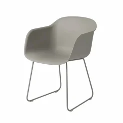 Fiber karmstol sled base grey gråa medar