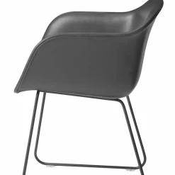 Fiber karmstol sled base natural white vita medar