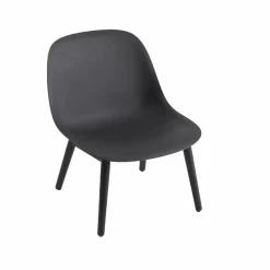 Fiber loungestol wood base black svarta ben