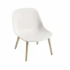 Fiber loungestol wood base natural white ekben
