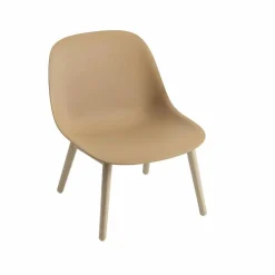 Fiber loungestol wood base ochre ekben
