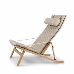 FK10 Plico fåtölj Tyg canvas natur-oljad ek