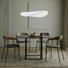 Florence matbord runt gris du marais marble ø120 cm svart stativ