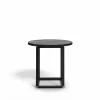 Florence sidobord black marquina marble ø50 cm svart stativ