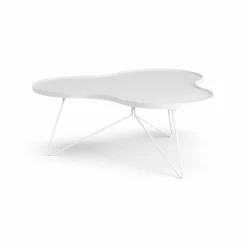 Flower mono bord 107x114 cm H45 cm Ask vitlaserad
