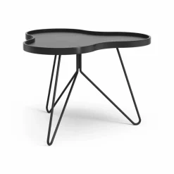 Flower mono bord 62x66 cm H45 cm Ask svartlaserad