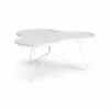 Flower mono bord 84x90 cm H39 cm Ask vitlaserad