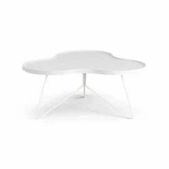 Flower mono bord 84x90 cm H39 cm Ask vitlaserad