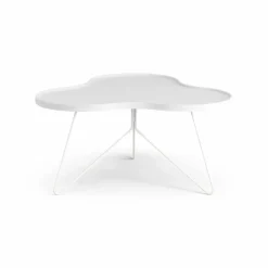 Flower mono bord 84x90 cm H45 cm Ask vitlaserad