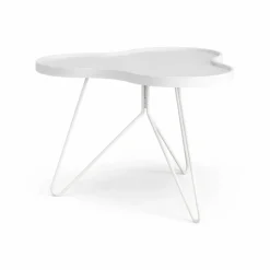 Flower mono bord 62x66 cm H45 cm Ask vitlaserad