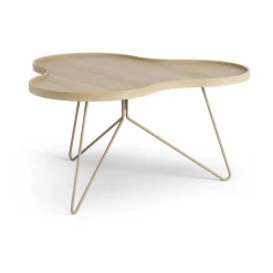 Flower mono bord 84x90 cm H45 Ek naturlack-nutmeg RAL1019