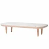 Fly bord SC5 ljus oljad ek + vit marmor