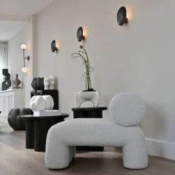Foku Chair loungefåtölj Bouclé