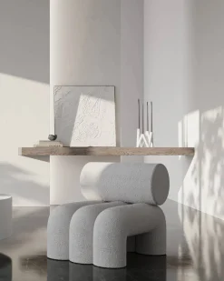 Foku Chair loungefåtölj Bouclé