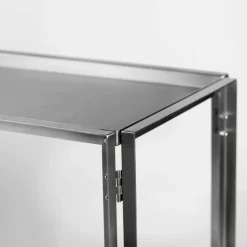 Foldable konsoll 124x60 cm Borstat rostfritt stål