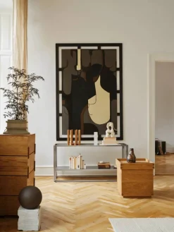 Foldable konsoll 124x60 cm Borstat rostfritt stål