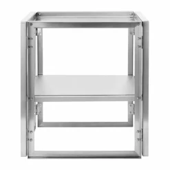 Foldable sidobord 40x40 cm Borstat rostfritt stål