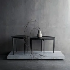 Foldable Tray Table Ø60 cm Svart