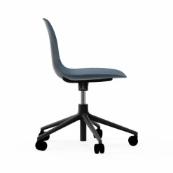 Form chair swivel 5W kontorsstol blå svart aluminium hjul