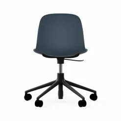 Form chair swivel 5W kontorsstol blå svart aluminium hjul