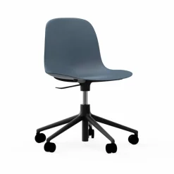 Form chair swivel 5W kontorsstol blå svart aluminium hjul